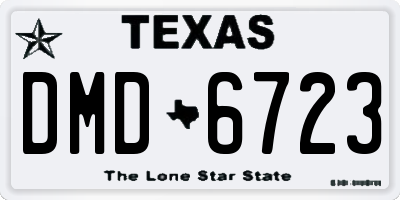 TX license plate DMD6723