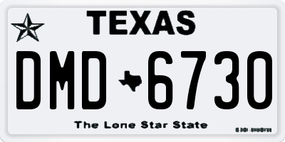 TX license plate DMD6730