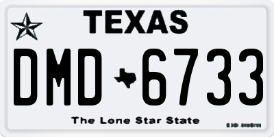 TX license plate DMD6733