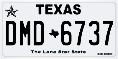 TX license plate DMD6737