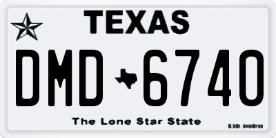 TX license plate DMD6740