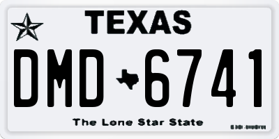 TX license plate DMD6741