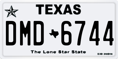TX license plate DMD6744