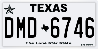 TX license plate DMD6746