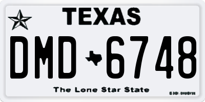 TX license plate DMD6748