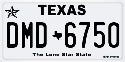 TX license plate DMD6750