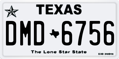 TX license plate DMD6756