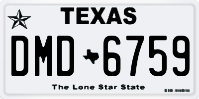 TX license plate DMD6759