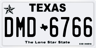 TX license plate DMD6766