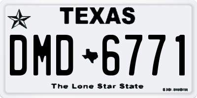 TX license plate DMD6771