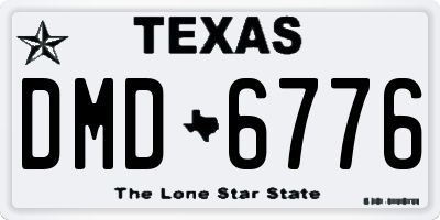 TX license plate DMD6776