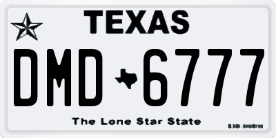 TX license plate DMD6777