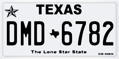 TX license plate DMD6782