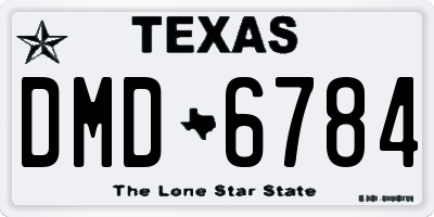 TX license plate DMD6784