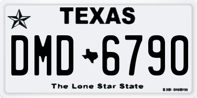 TX license plate DMD6790