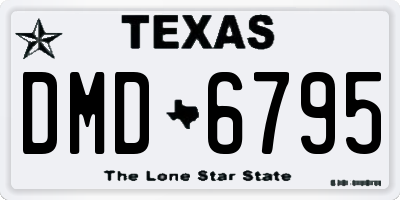 TX license plate DMD6795