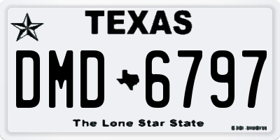 TX license plate DMD6797