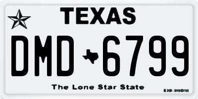 TX license plate DMD6799