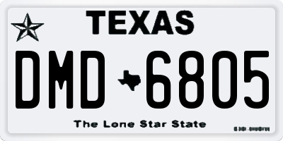 TX license plate DMD6805