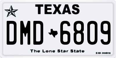 TX license plate DMD6809