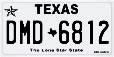 TX license plate DMD6812