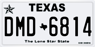 TX license plate DMD6814