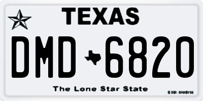 TX license plate DMD6820