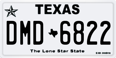 TX license plate DMD6822