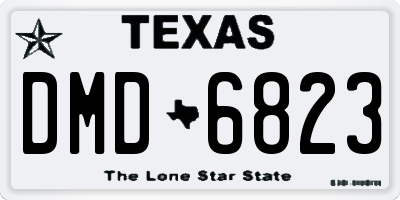 TX license plate DMD6823