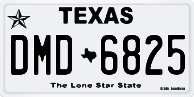 TX license plate DMD6825