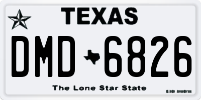 TX license plate DMD6826
