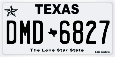 TX license plate DMD6827
