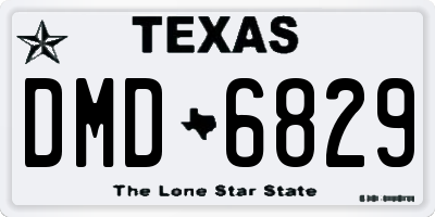 TX license plate DMD6829