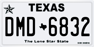 TX license plate DMD6832