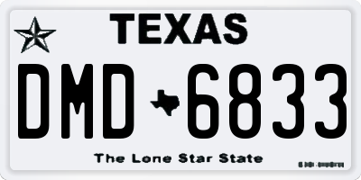 TX license plate DMD6833