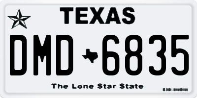 TX license plate DMD6835