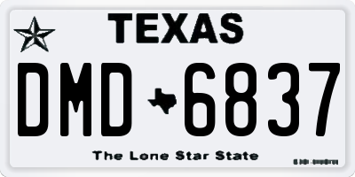 TX license plate DMD6837