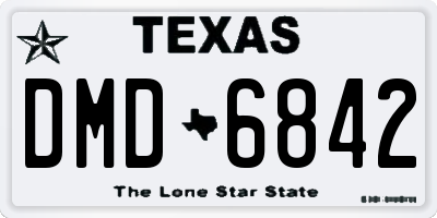 TX license plate DMD6842