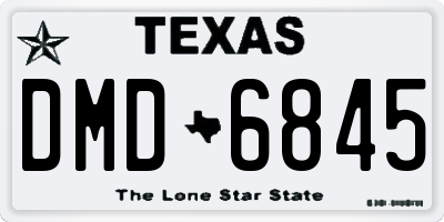 TX license plate DMD6845