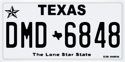 TX license plate DMD6848