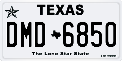 TX license plate DMD6850