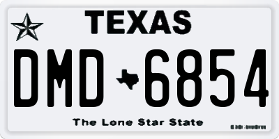 TX license plate DMD6854