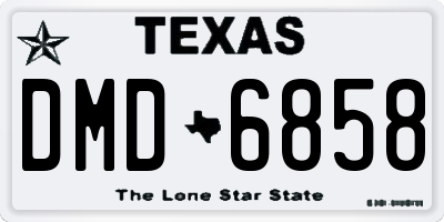 TX license plate DMD6858