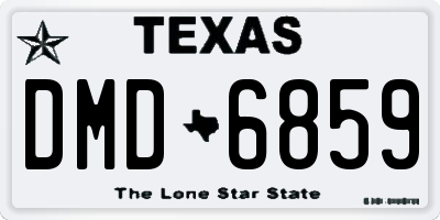 TX license plate DMD6859