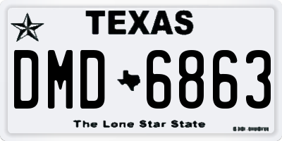 TX license plate DMD6863