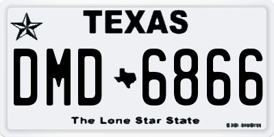 TX license plate DMD6866