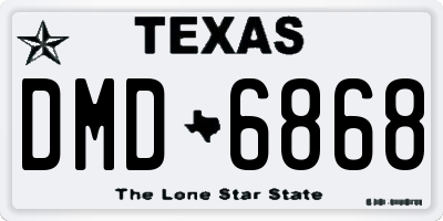 TX license plate DMD6868
