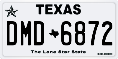 TX license plate DMD6872