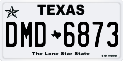 TX license plate DMD6873