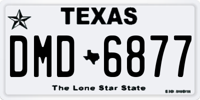 TX license plate DMD6877